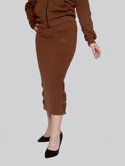FSKT-004: LATTICE SKIRT (CHOCOLATE)